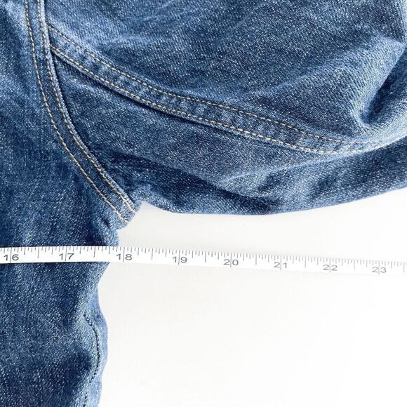 Roots Womens Long-Sleeve Pointed Collar Button-Front Denim Jacket Blue Medium - Picture 6 of 6